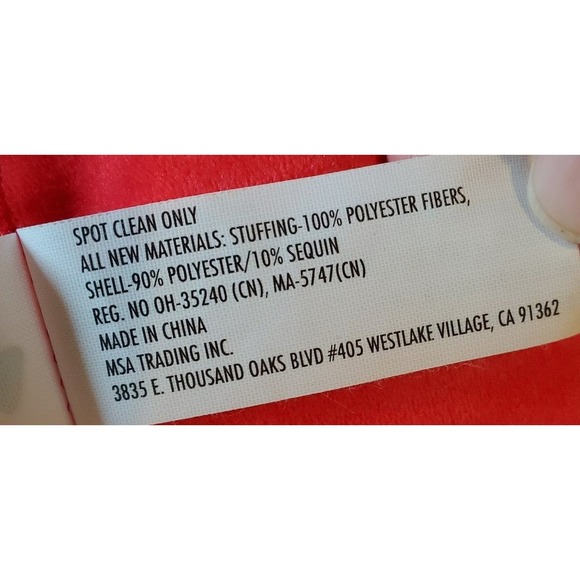 2019 Red Ash the Dragon Sequin Faced Moosh-moosh Stuffed Animal Plush Toy #3900 - Picture 8 of 12